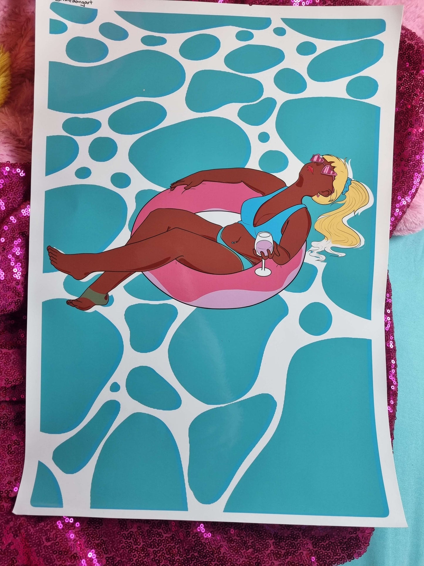 Bimbo Lounging A3 Print