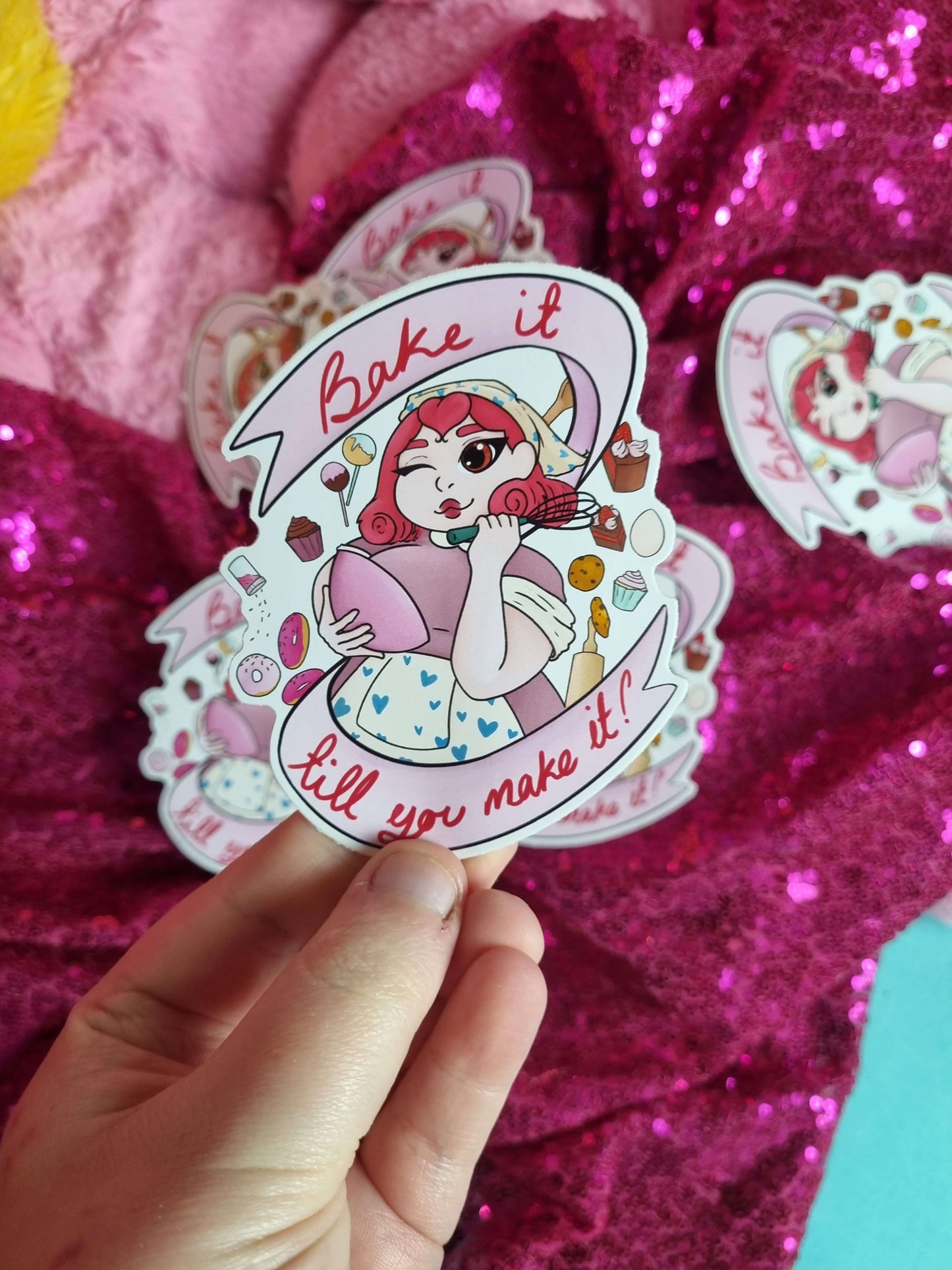 Bake it till you Make it Shortcake Sticker 10CM